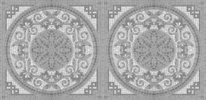 Grey Mosaic Tile Painted Stairway, 15 Stairs