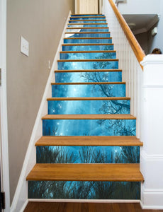 Star Fall Painted Stairway, 15 Stairs