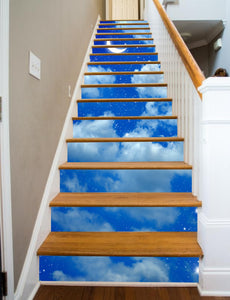 Starry Night Painted Stairway, 15 Stairs