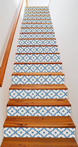 Tile Vine Painted Stairway, 15 Stairs